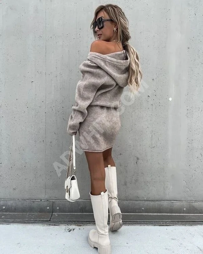 فستان صوف نسائي 