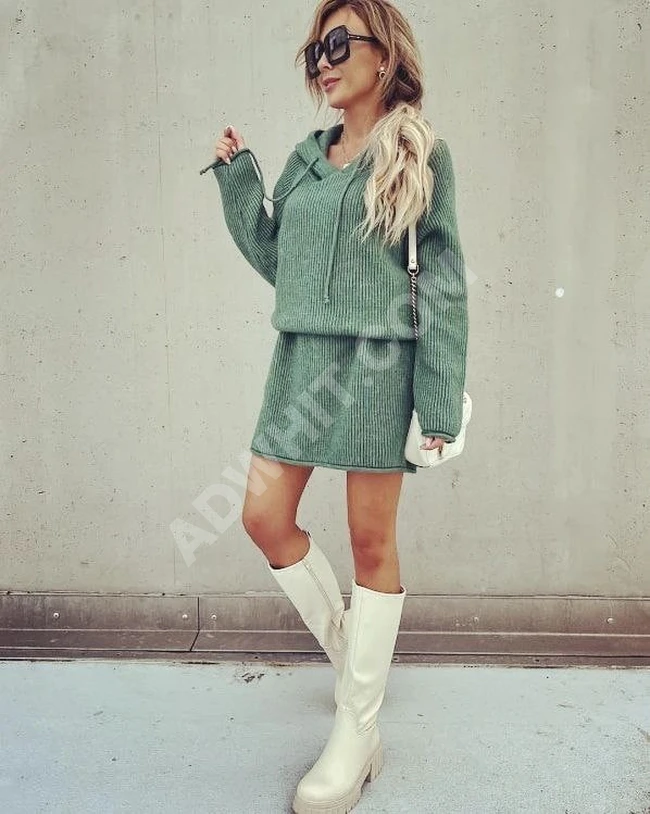 فستان صوف نسائي 