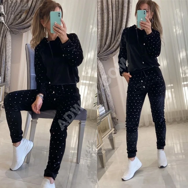 طقم مخمل نسائي 