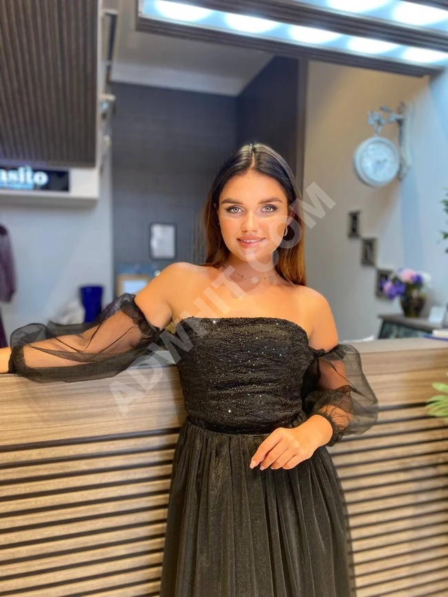 فستان سهرة نسائي طويل شيك