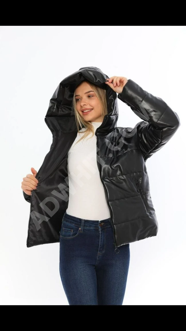 جاكيت جلد نسائي 