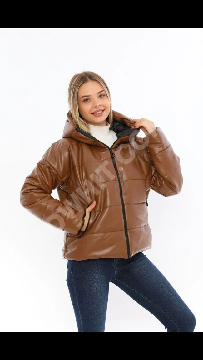 جاكيت جلد نسائي 