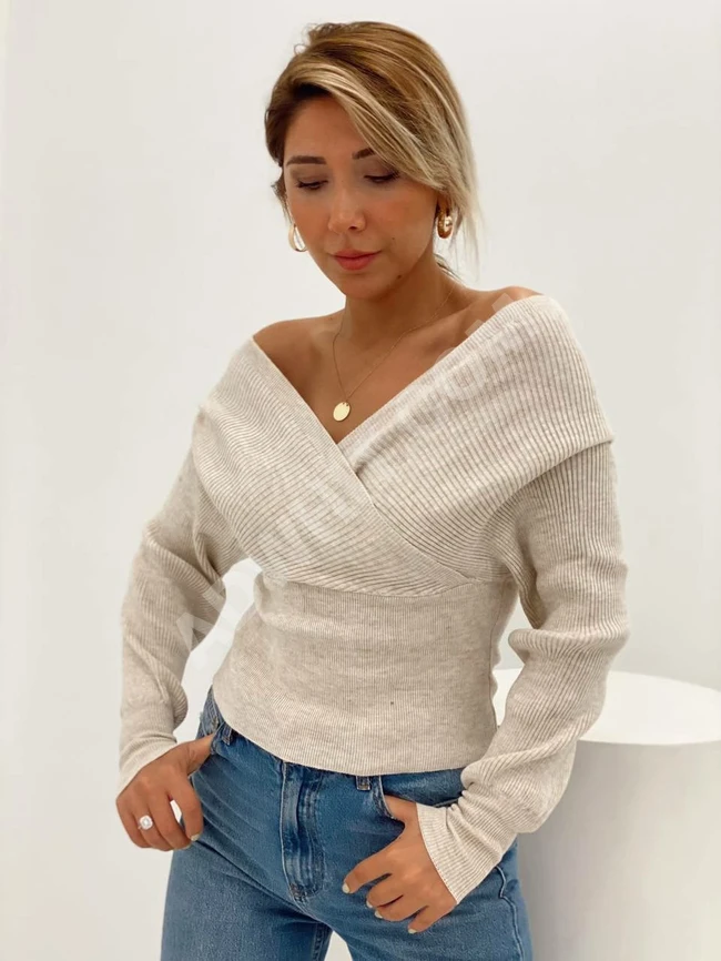 كنزة صوف نسائية 