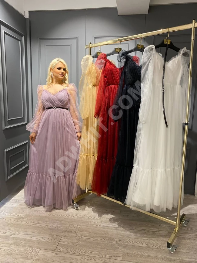 فستان سهرة شيفون نسائي