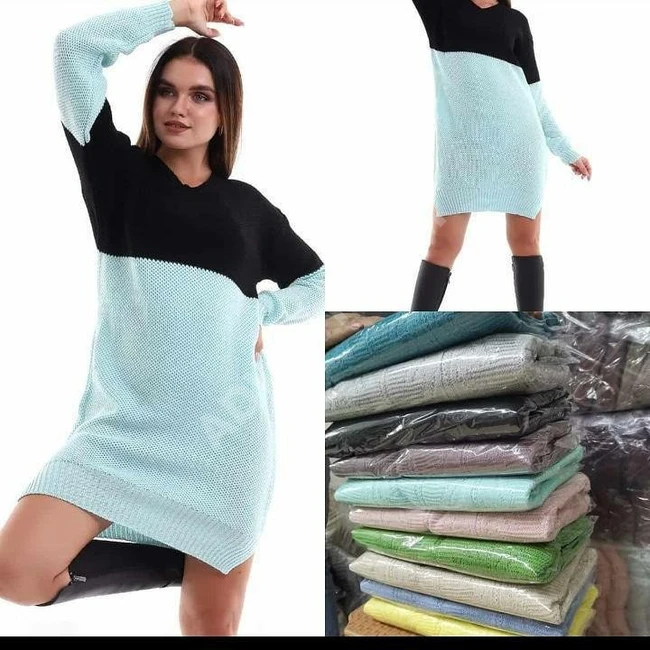 بلوز نسائي صوف طويل 