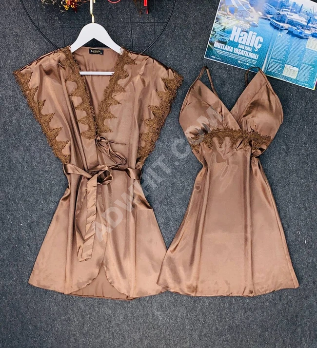 طقم نوم نسائي قطعتين 