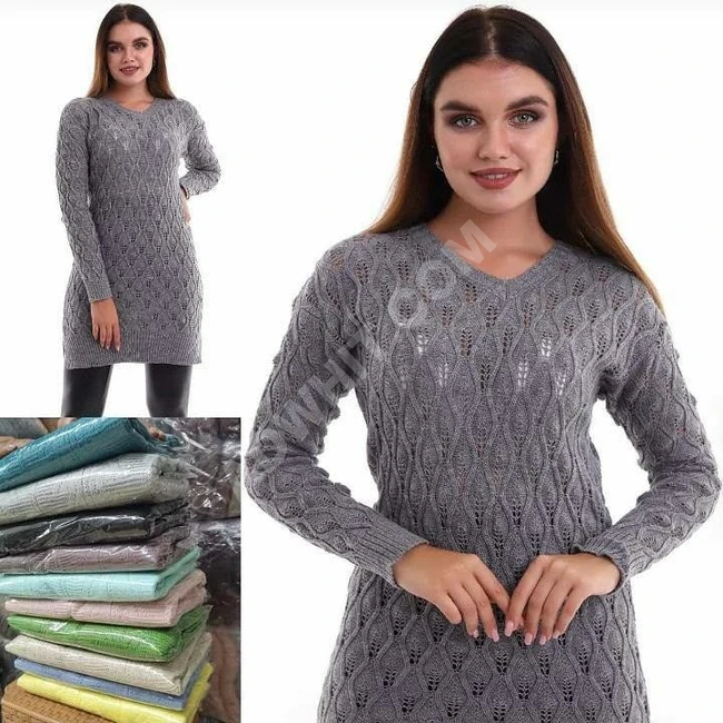 بلوز نسائي صوف طويل 