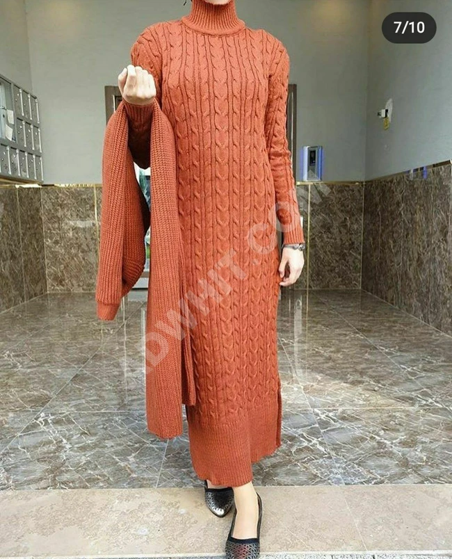 طقم تريكو نسائي للمحجبات 