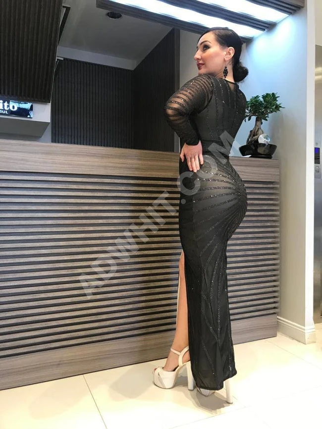 فستان سهرة نسائي طويل 