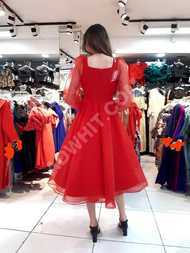 فستان سهرة نسائي شيفون قصير 