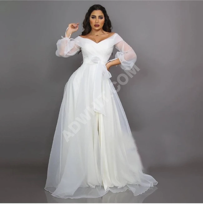 فستان سهرة نسائي شيفون طويل 