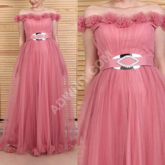 فستان سهرة نسائي شيفون طويل 