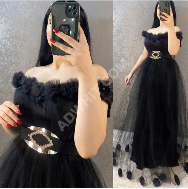 فستان سهرة نسائي شيفون طويل 