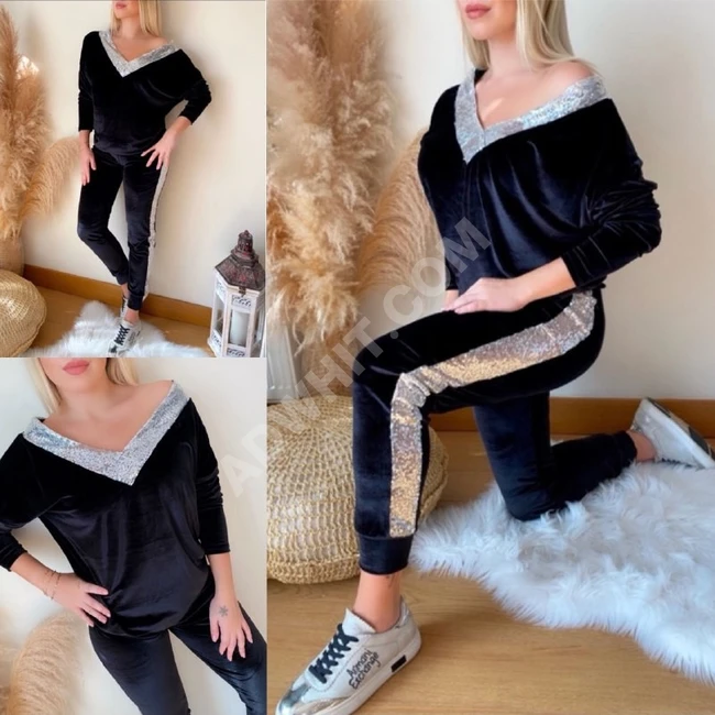 طقم مخمل نسائي