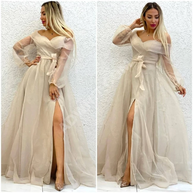 فستان سهرة نسائي شيفون طويل 