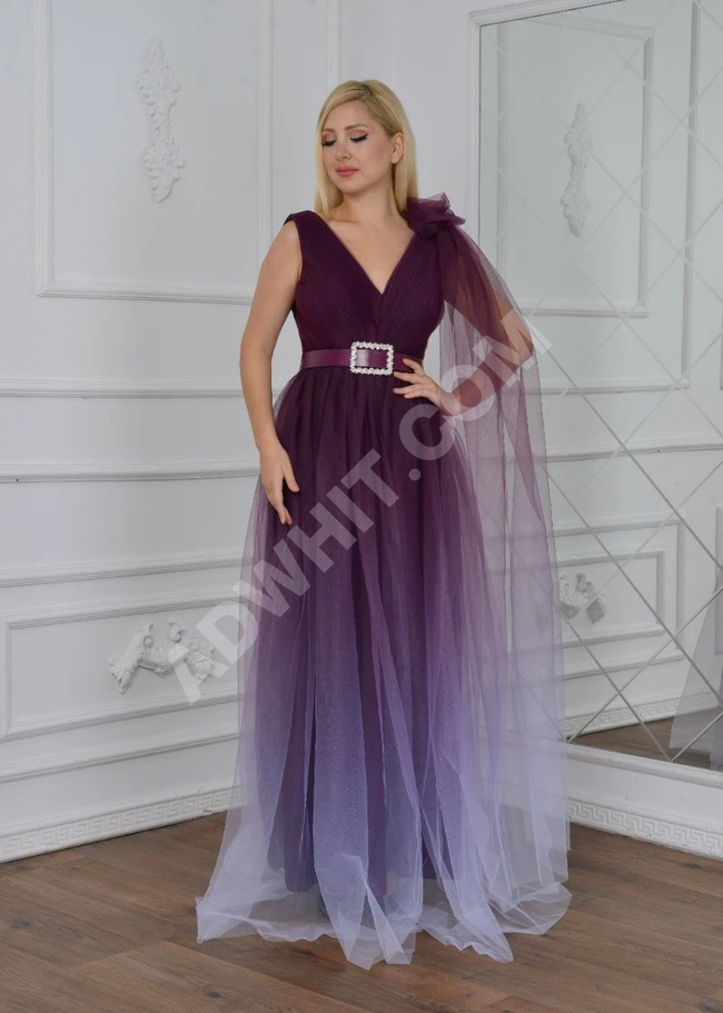 فستان سهرة نسائي طويل راقي 