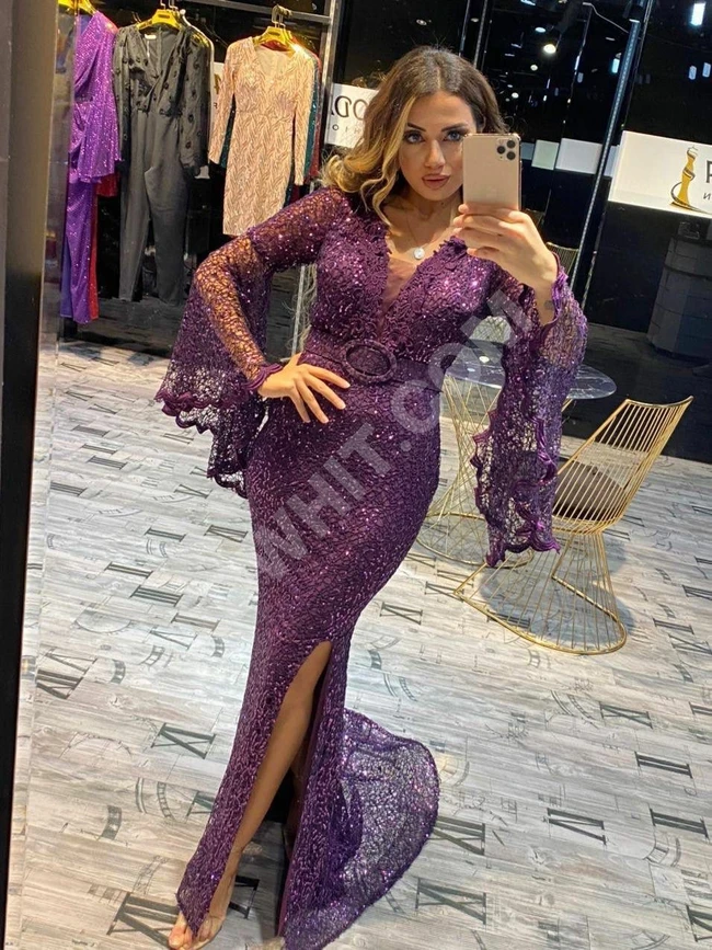 فستان سهرة نسائي طويل