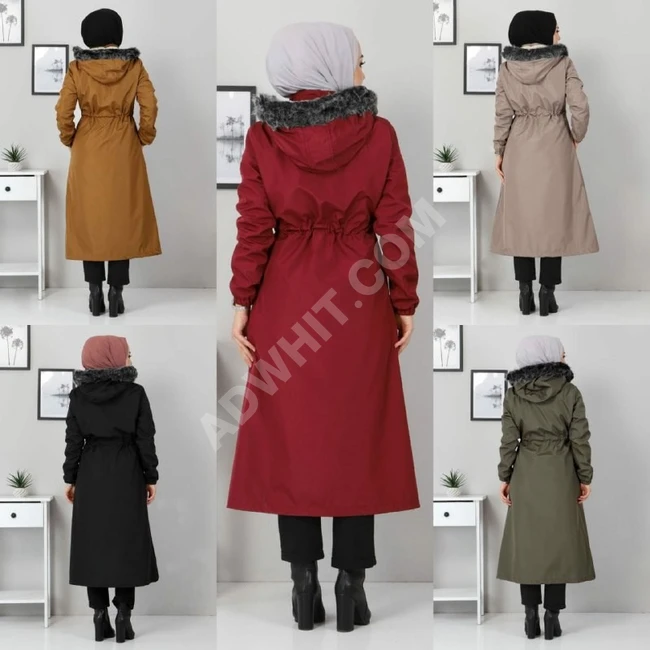 جاكيت نسائي مبطن فرو 