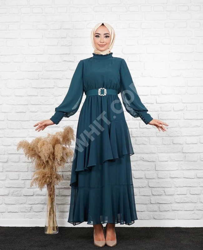 فستان نسائي طويل للمحجبات 