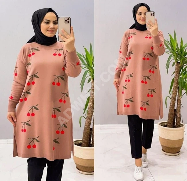 بلوز نسائي شتوي طويل للمحجبات 