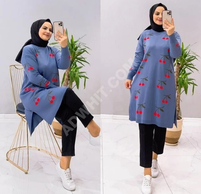 بلوز نسائي شتوي طويل للمحجبات 