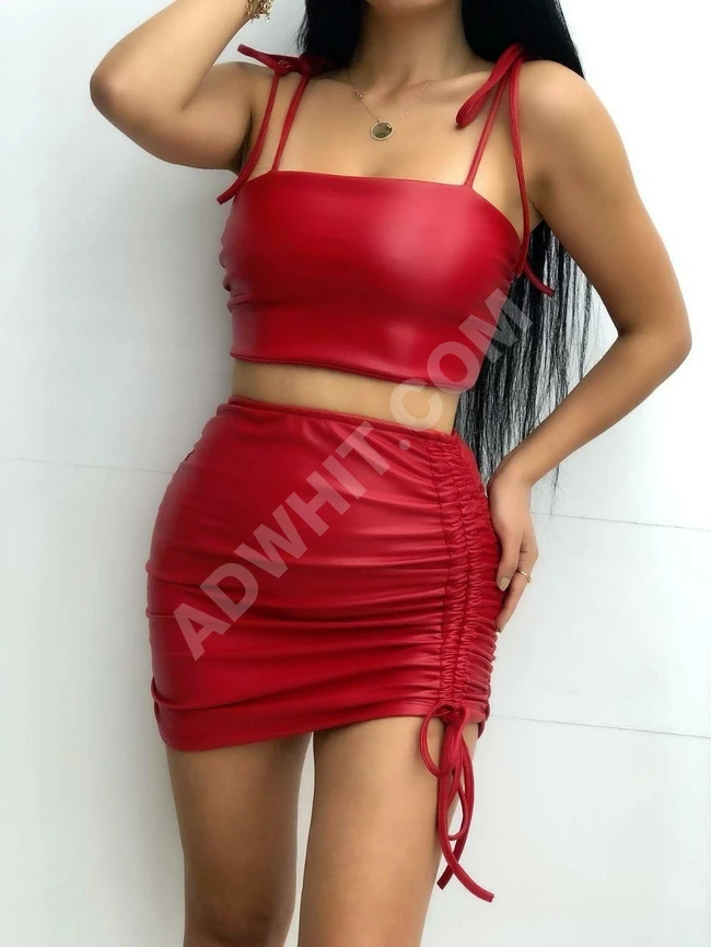 طقم جلد نسائي قطعتين 