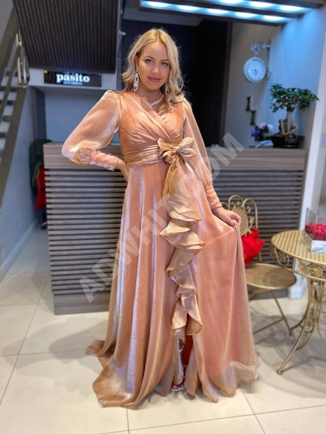 فستان سهرة نسائي طويل فاخر 