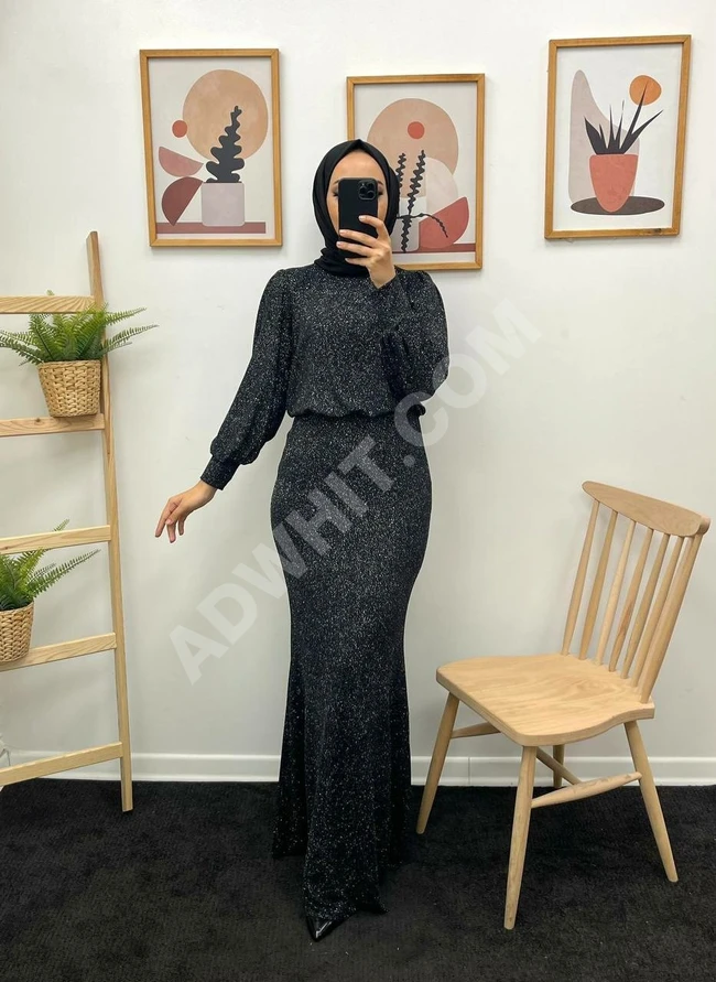 فستان نسائي طويل راقي للمحجبات 