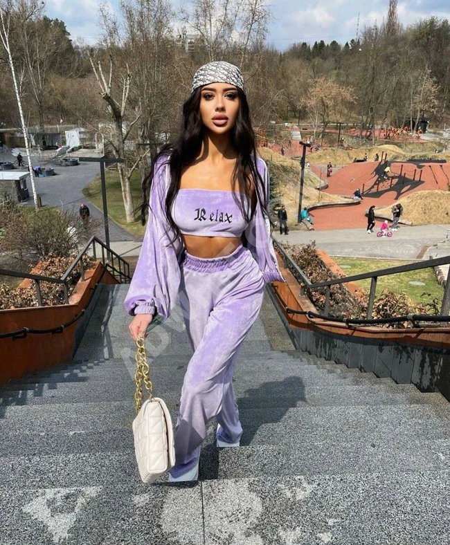 طقم مخمل نسائي 