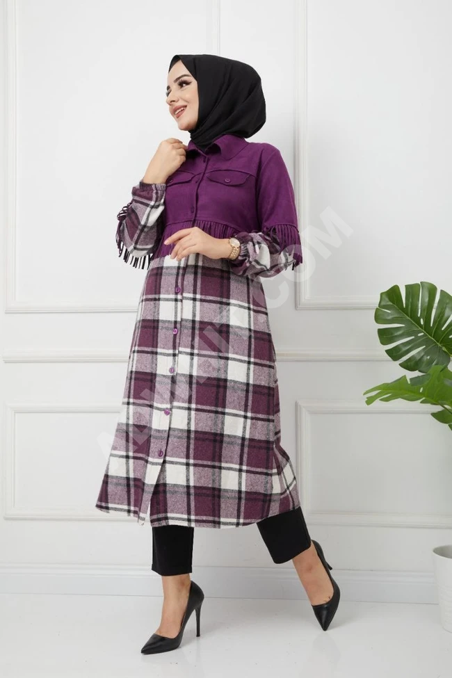 جاكيت نسائي طويل للمحجبات 