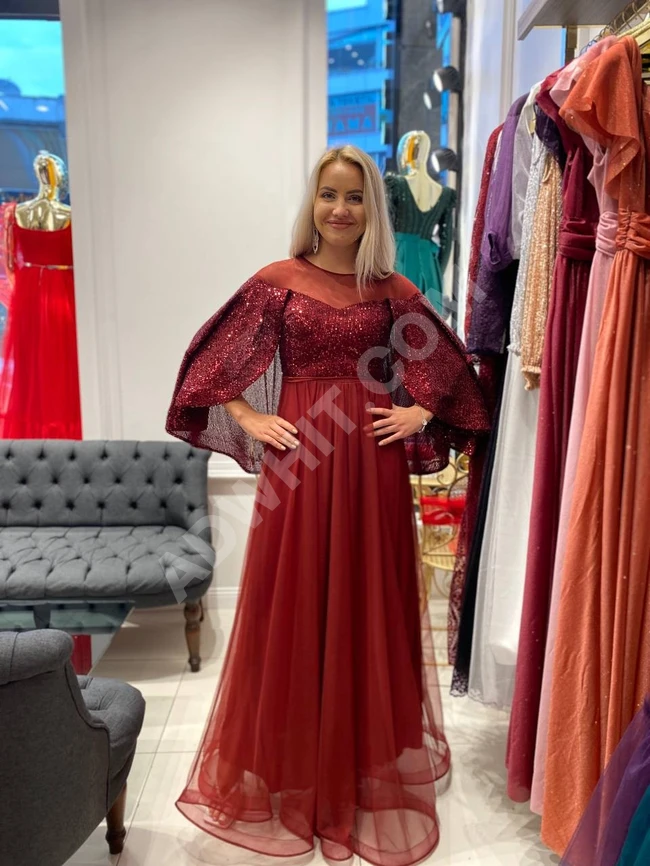 فستان سهرة نسائي طويل