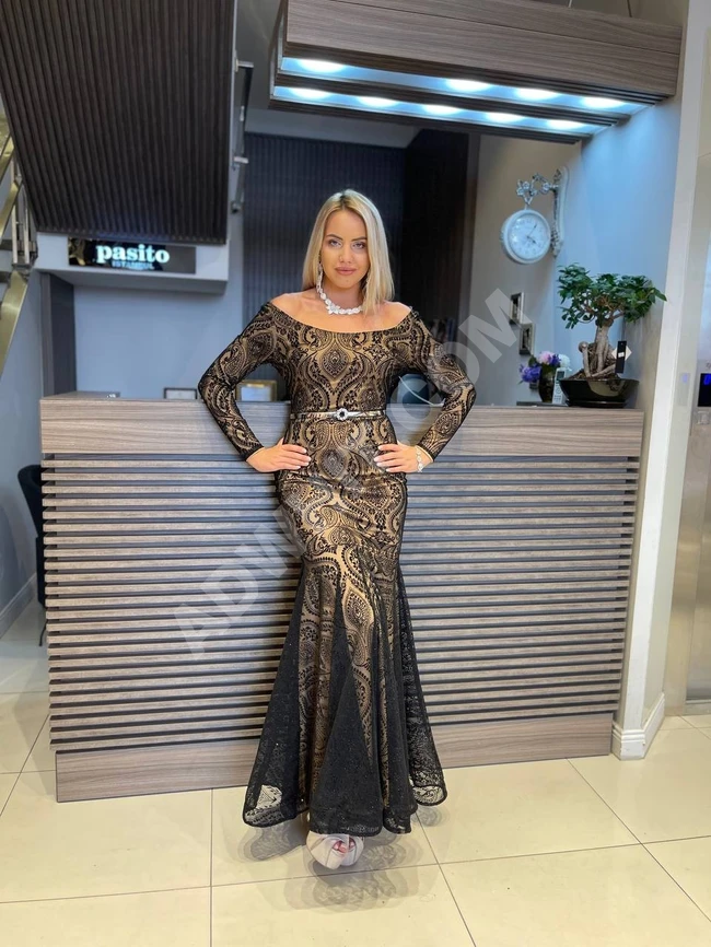 فستان سهرة نسائي طويل 