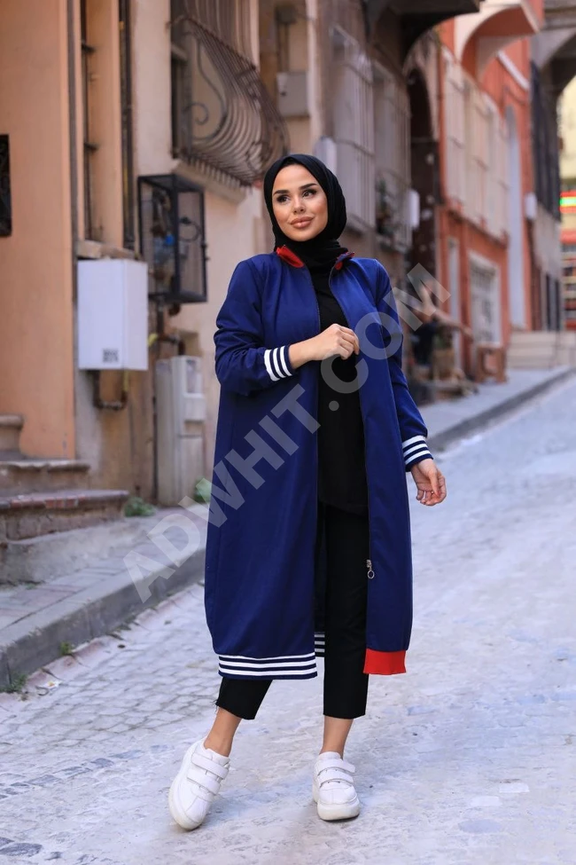 جاكيت نسائي سبور طويل للمحجبات 