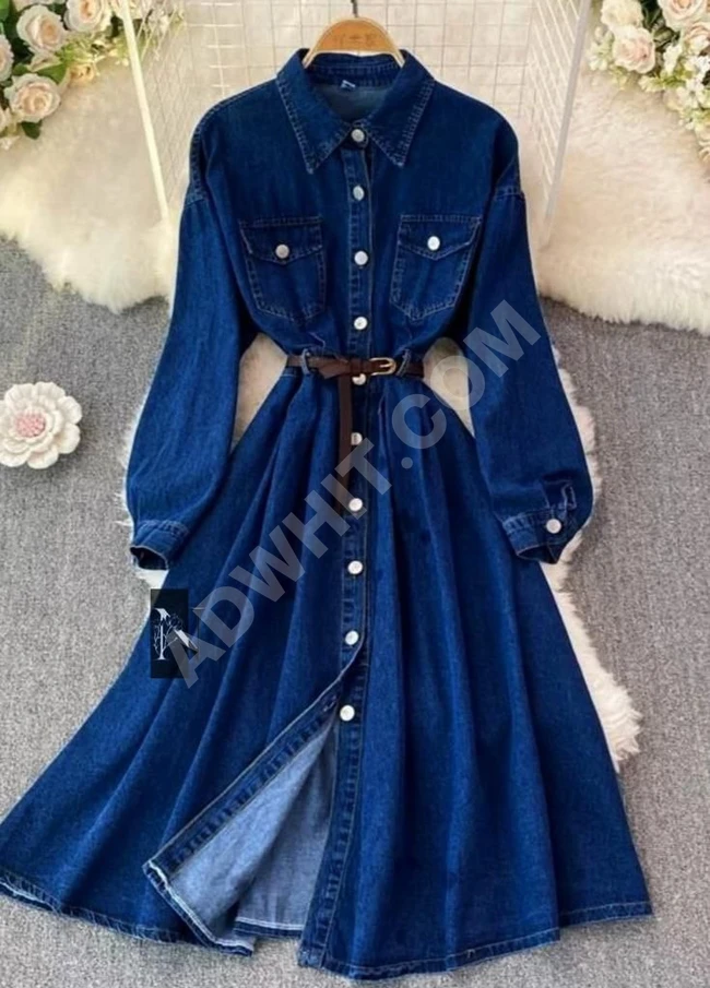 جاكيت جينز نسائي طويل