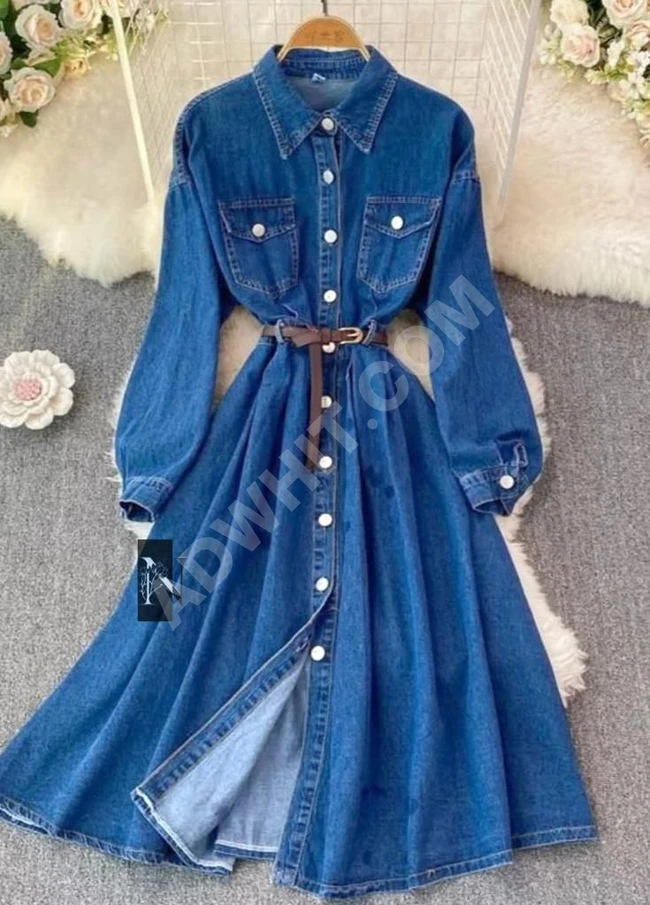 جاكيت جينز نسائي طويل