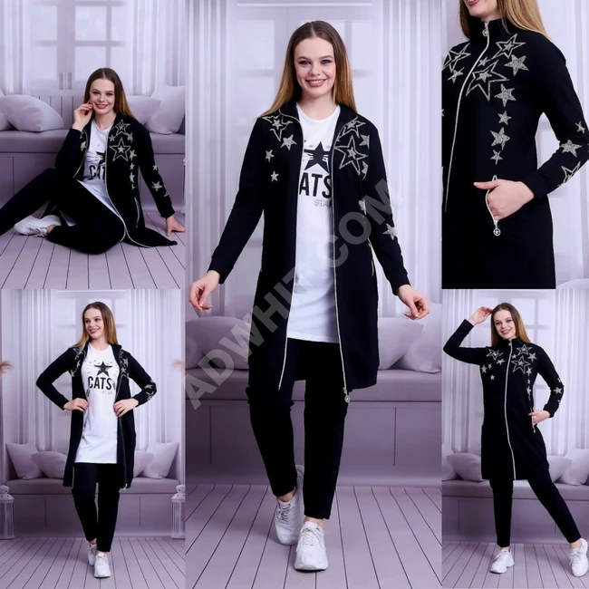 بيجامة نسائية 3 قطع