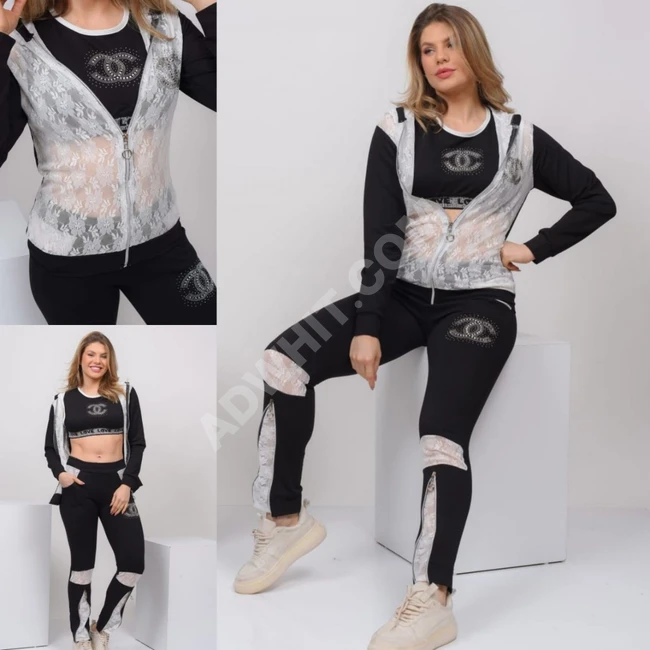 بيجامة نسائية 3 قطع