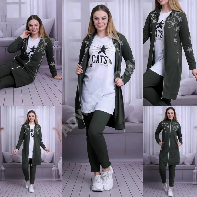 بيجامة نسائية 3 قطع