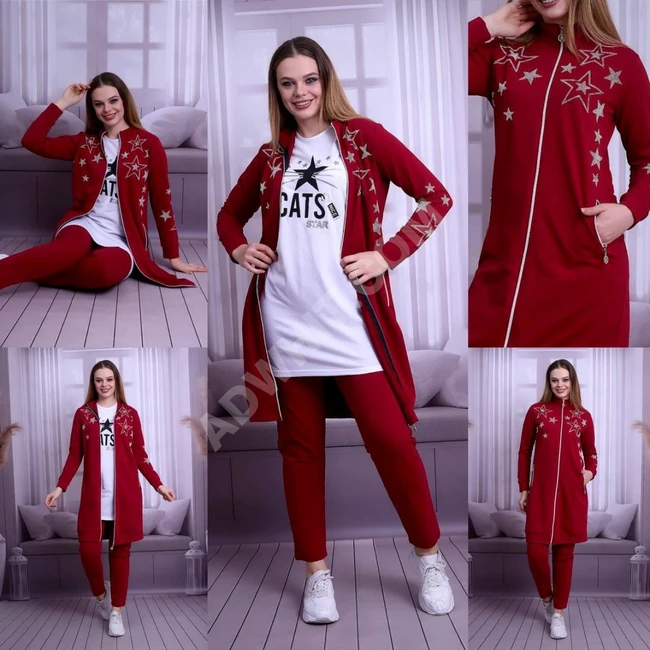 بيجامة نسائية 3 قطع