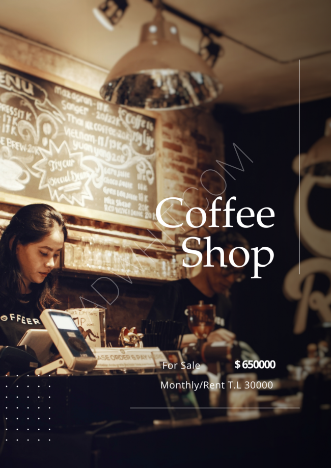 Coffee Shop For Sale Rental 30000/Month Turkish Citizenship