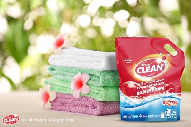 washing powder detergent made triple clean