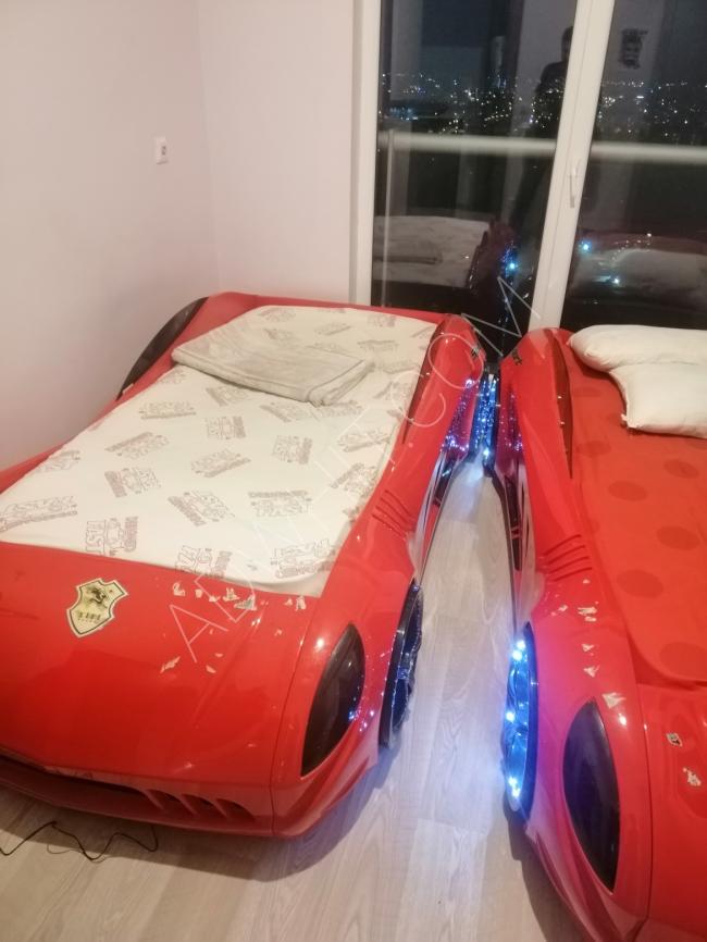 غرفة نوم اطفال شكل سياره