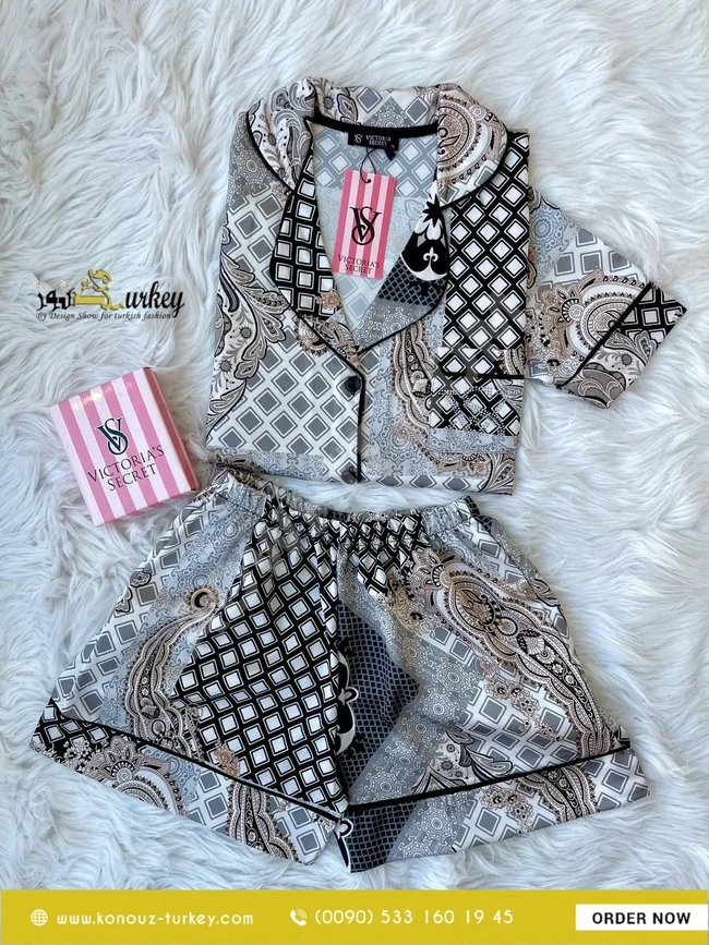 بيجامة شورت ساتان