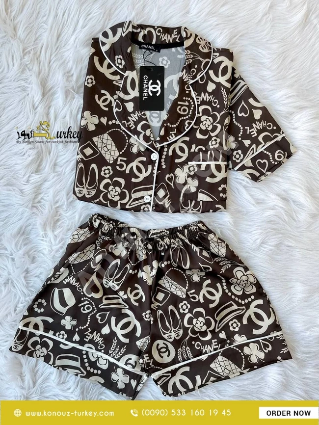 بيجامة شورت ساتان