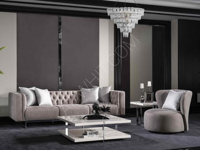 طقم غرفة الجلوس بارما صناعة تركية turkish sofa set
